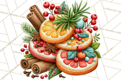 Christmas Cocktail Bar Clipart PNG Elements Product Image 3