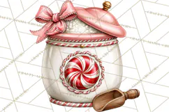 Peppermint Christmas Bakery Clipart PNG, Candy Cane Sweets Product Image 4