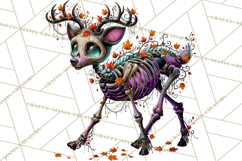 Animal Skeleton Halloween PNG Clipart Set Product Image 4