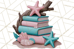 Beach Reading Clipart Coastal Book PNG Graphics Product Image 3
