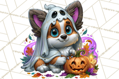 Cute Ghost Dogs And Cats Halloween PNG Clipart Product Image 4