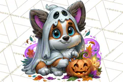 Cute Ghost Dogs And Cats Halloween PNG Clipart Product Image 4