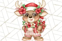 Christmas Characters PNG, Tropical Christmas Clipart Product Image 4