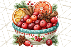 Christmas Cocktail Bar Clipart PNG Elements Product Image 4