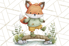 Cute Hiking Woodland Animals Adventure Clipart PNG Product Image 4
