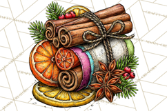Christmas Wine Night Clipart PNG, Alcohol Christmas Png Product Image 5