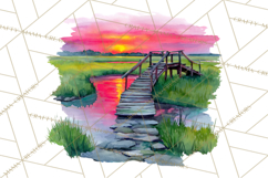 Watercolor Inspirational Landscapes, Sublimation Designs Product Image 4
