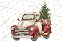 Vintage Truck Christmas PNG Product Image 5