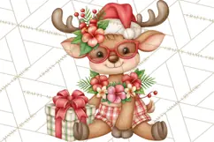 Christmas Characters PNG, Tropical Christmas Clipart Product Image 5