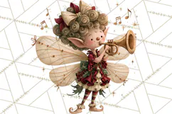 Christmas Fairy Clipart PNG, Whimsical Christmas Fairies Product Image 5