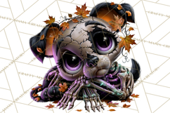 Animal Skeleton Halloween PNG Clipart Set Product Image 5