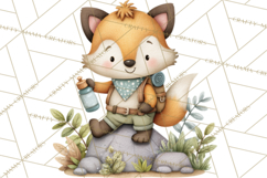 Cute Hiking Woodland Animals Adventure Clipart PNG Product Image 5