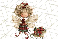Christmas Fairy Clipart PNG, Whimsical Christmas Fairies Product Image 2