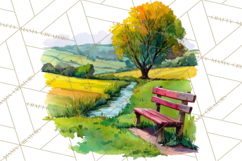Watercolor Inspirational Landscapes, Sublimation Designs Product Image 5