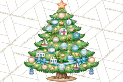 Christmas Tree World Travel Clipart PNG Product Image 2