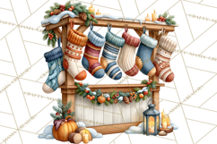 Scandinavian Christmas Market Clipart PNG Illustrations Product Image 3
