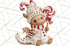 Christmas Gingerbread Clipart PNG, Cute Christmas Characters Product Image 3