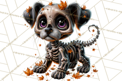 Animal Skeleton Halloween PNG Clipart Set Product Image 3