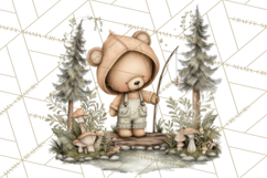 Pacific Northwest Teddy Bear Woodland Clipart Product Image 2