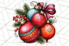 Christmas Wine Night Clipart PNG, Alcohol Christmas Png Product Image 3