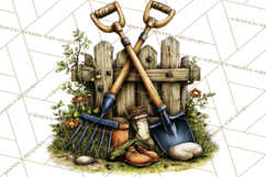 Rustic Homestead Living Clipart | Farm Cabin Png Designs Product Image 2