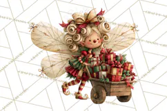 Christmas Fairy Clipart PNG, Whimsical Christmas Fairies Product Image 3