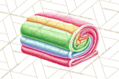 Rainbow Hair Stylist Clipart, Colorful Salon Tools PNG Product Image 2