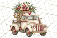 Vintage Truck Christmas PNG Product Image 3