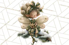 Christmas Fairy Clipart PNG, Whimsical Christmas Fairies Product Image 4