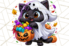 Cute Ghost Dogs And Cats Halloween PNG Clipart Product Image 4