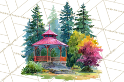 Watercolor Inspirational Landscapes, Sublimation Designs Product Image 3