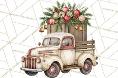 Vintage Truck Christmas PNG Product Image 4
