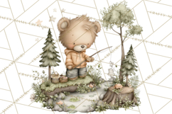 Pacific Northwest Teddy Bear Woodland Clipart Product Image 3
