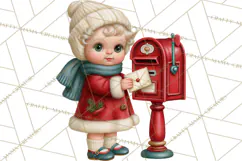 Christmas Mailroom Clipart, North Pole Santa Mail PNG Product Image 4