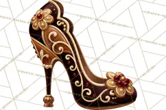 Christmas High Heel Clipart PNG, Whimsical Holiday Shoes Product Image 4