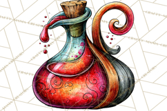 Christmas Wine Night Clipart PNG, Alcohol Christmas Png Product Image 4