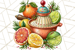 Christmas Cocktail Bar Clipart PNG Elements Product Image 4