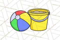 Summer Beach Toys Clipart PNG Graphics Product Image 2