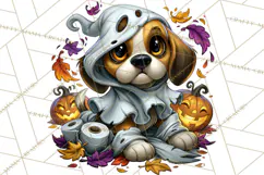 Cute Ghost Dogs And Cats Halloween PNG Clipart Product Image 3