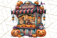 Gothic Halloween Carnival Clipart Haunted Circus PNG Product Image 3