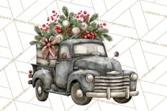 Vintage Truck Christmas PNG Product Image 3