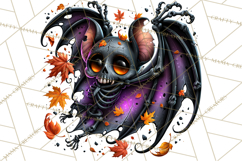Animal Skeleton Halloween PNG Clipart Set Product Image 3
