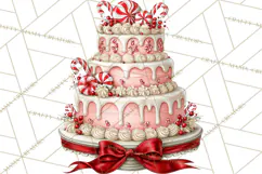 Peppermint Christmas Bakery Clipart PNG, Candy Cane Sweets Product Image 3