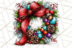 Christmas Wine Night Clipart PNG, Alcohol Christmas Png Product Image 3