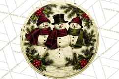 Vintage Christmas Round Signs Clipart, Rustic Metal Product Image 3