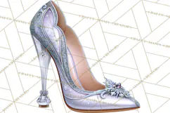 Christmas High Heel Clipart PNG, Whimsical Holiday Shoes Product Image 3