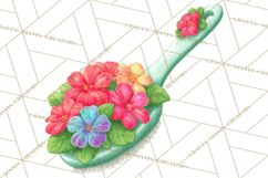 Rainbow Hair Stylist Clipart, Colorful Salon Tools PNG Product Image 4