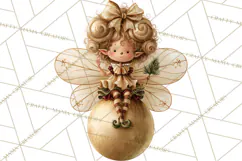 Christmas Fairy Clipart PNG, Whimsical Christmas Fairies Product Image 5