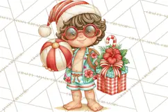 Christmas Characters PNG, Tropical Christmas Clipart Product Image 5