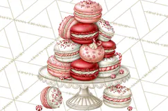 Peppermint Christmas Bakery Clipart PNG, Candy Cane Sweets Product Image 5
